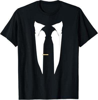 Suit Tie Wedding Tuxedo Prom Bachelor Ceremony T-Shirt