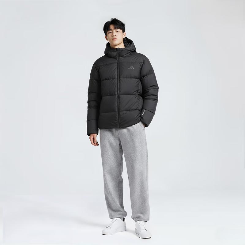 adidas Мужская базовая короткая пуховая куртка с капюшоном KC2478