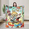 Отличное ретро-игровое одеяло Cuphead Фланелевое Забавное Мягкое Пледовое одеяло для Дома Ресторана Осень/Зима