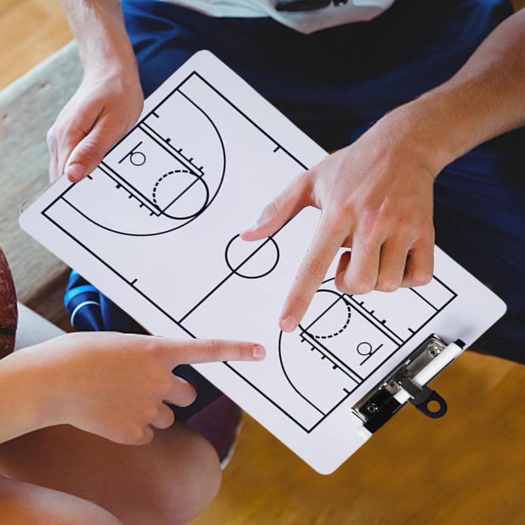 Basketball Coaching Board, Coaches Clipboard, Referees Gear Dried Erase Marker Training Aid Strategy