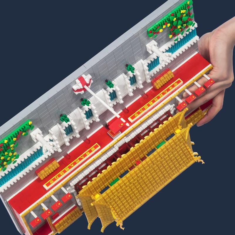 Пазл Мозаика Микро Бриллиант Мелкие Детали Конструктор Площадь Тяньаньмэнь Сложно Собирать Строительная Модель Игрушки