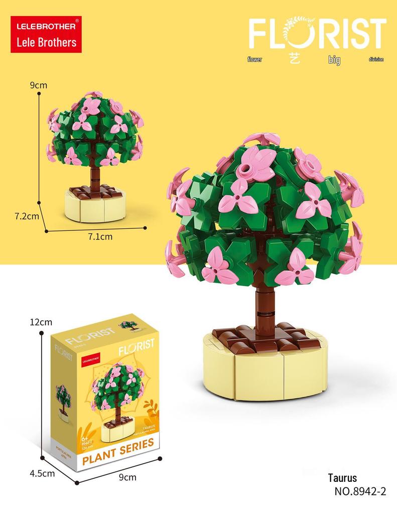 Succulent Tiny Building Blocks - Lego-Compatible Flower & Plant Ornaments, Perfect Girl's Gift