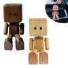 Leg-swinging Shaking Wooden Man Figurine with Lid Car Air Freshener Holder Automotive Decor