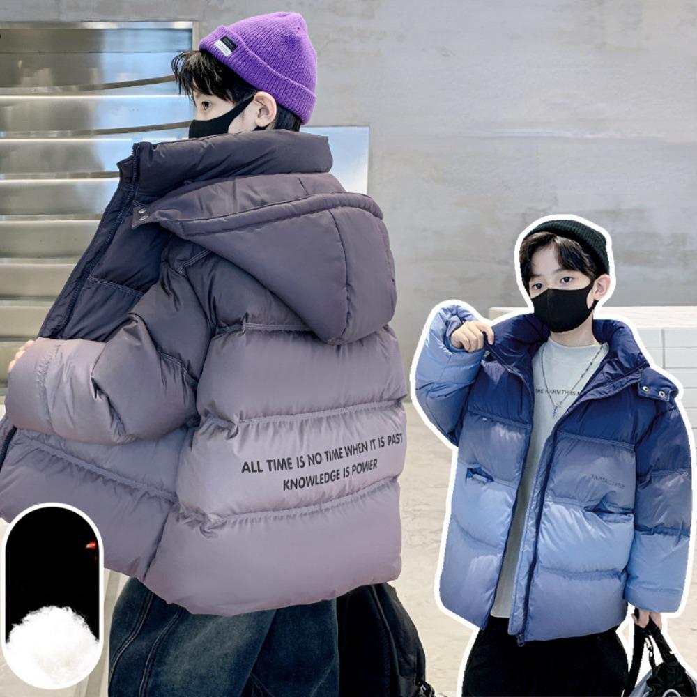 Boys' Down Insulation, Thickened Cotton Jacket, Gradient Cotton Jacket, Fashionable and Versatile