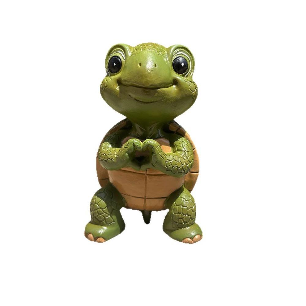 Resin Miniature Turtle Figurine Weatherproof Garden Turtle Ornament For Pond Yard Porch