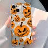 iPhone 17 Pro Max Transparent Halloween Pumpkin Case, Drop-Proof, Compatible with Apple 16, 15, 14, 13 Models