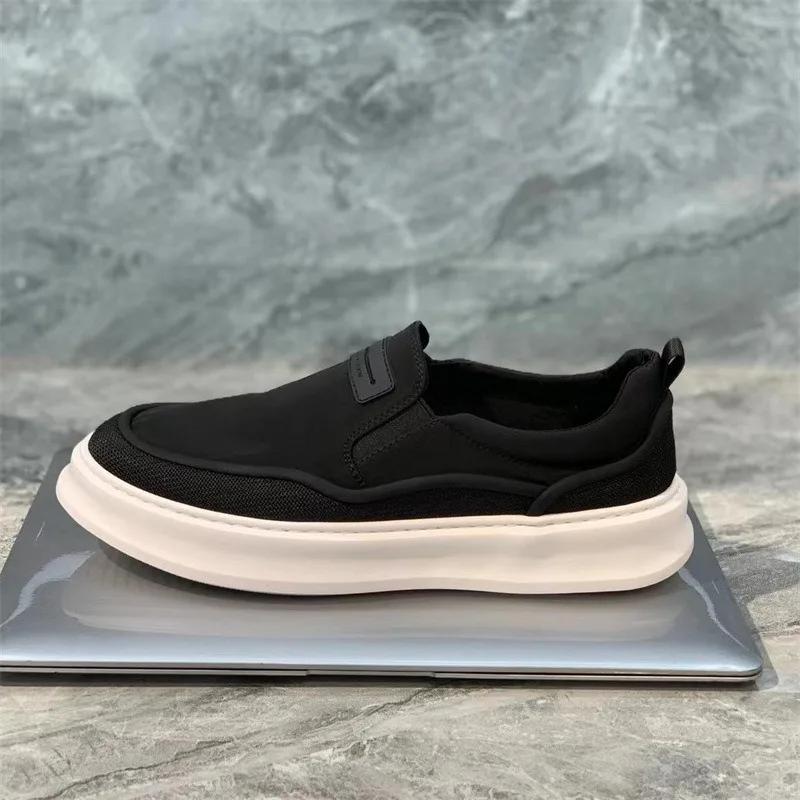 Men's Casual Shoes 2024New Breathable Canvas Shoe Comfort Sneakers Slip-on Driving Shoes for Men Black Loafers Zapatillas Hombre
