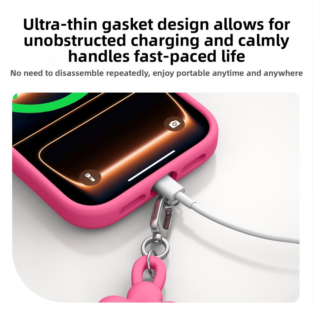 Cute Flower Wrist Strap Phone Lanyard for iPhone 18 Pro Max 17 16 15 14 13 12 11 Shockproof Adjustable Skin Feel Portable Strap