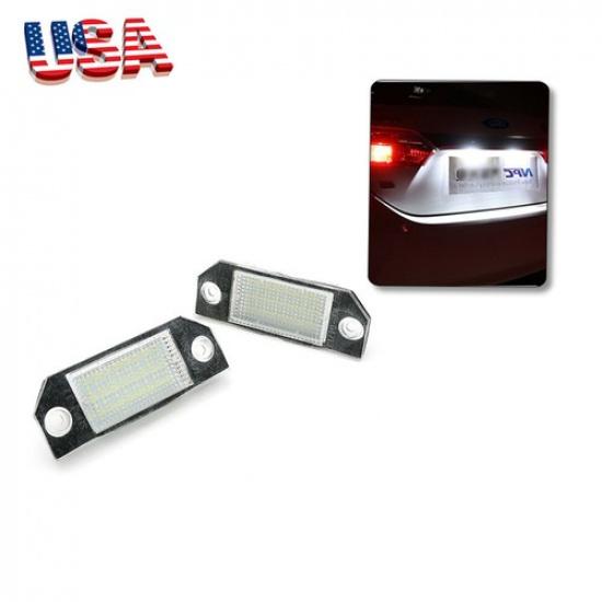 2Pcs Vehicles License LED Number Plate Lights For Ford Focus C-MAX /MK2