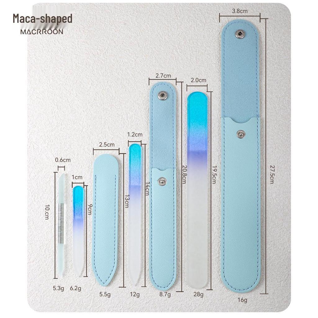 Двусторонний синий нано-кристаллический напильник и баф для ногтей - Инструмент для маникюра с мелким зерном
