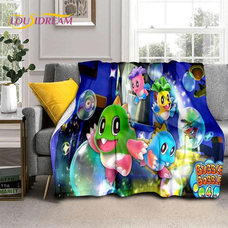 Мультфильм Bubble Bobble Game Gamer 3D одеяло, мягкое одеяло для дома, спальни, кровати, дивана, пикника, путешествия, офиса, одеяло, детское одеяло
