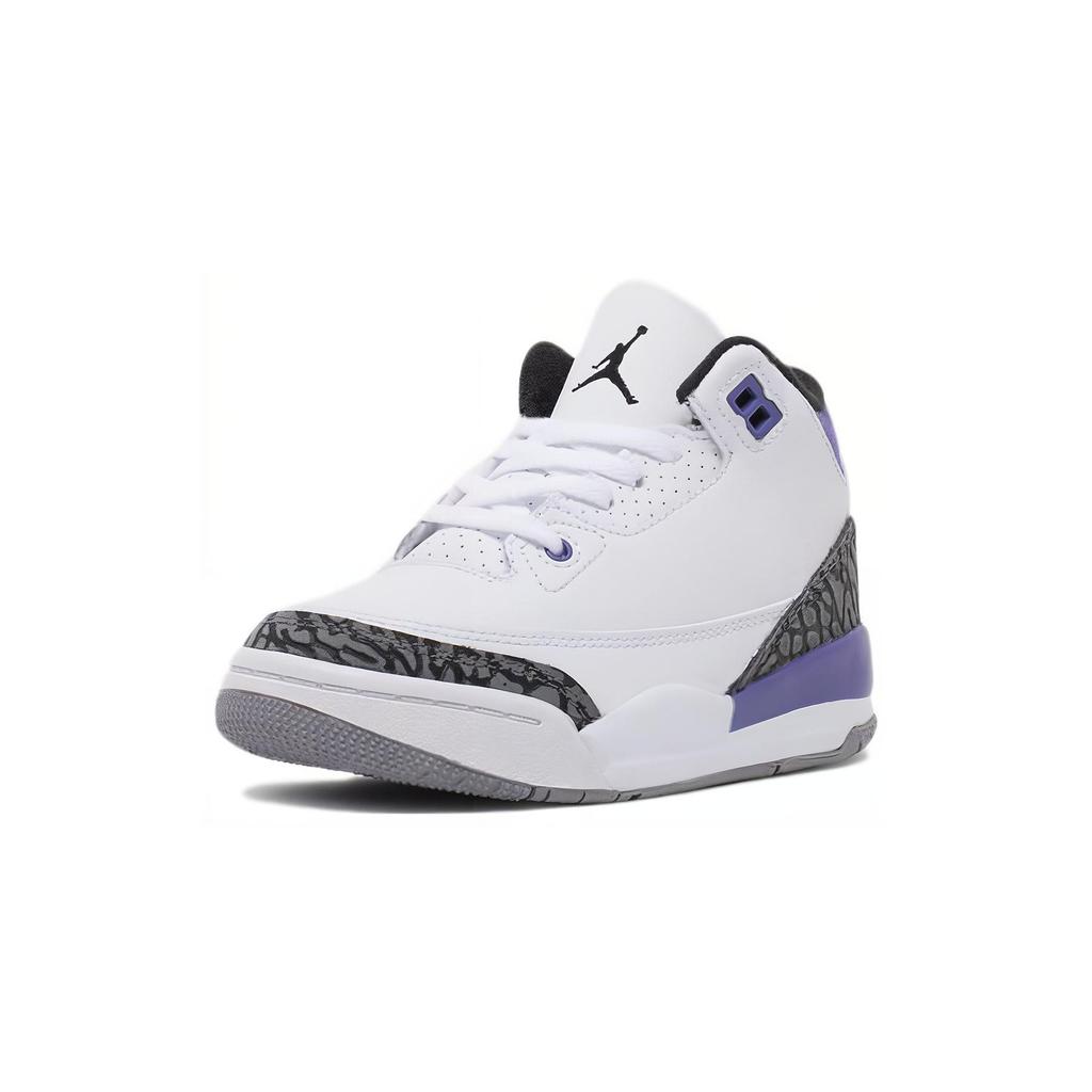 Air Jordan 3 Retro Ps White Black Dark Iris Cement Grey DM0966-105