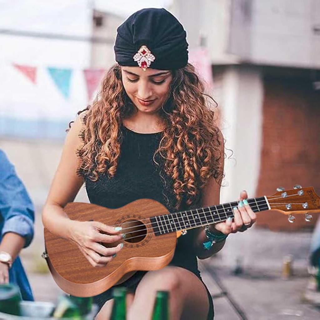 Концертная укулеле из красного дерева для начинающих, 23 дюйма, профессиональный деревянный ремень для укулеле, футляр, медиатор, струны для укулеле Akira, (23, дюйм)