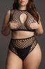 Plus Size Fishnet Set Alya - Black - Le Désir - Sets
