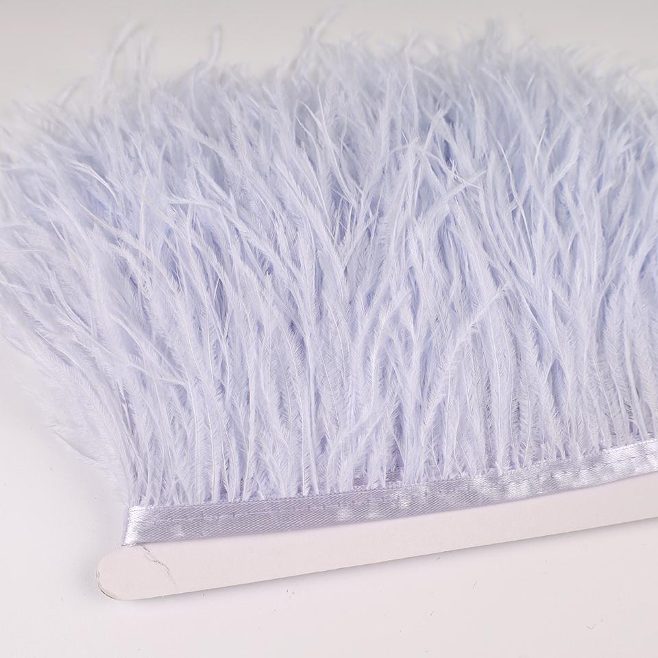 Отделка из перьев страуса 13-18 см, перья на кромке ленты, для DIY, свадебного шитья, украшения платья, поделок, аксессуаров