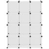 Shelving System with 12 Cubes Transparent PP