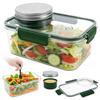 Контейнер для салата в банке Mason Jar, портативный контейнер для фруктового салата, герметичный бенто-бокс для офиса, школы, путешествий, пикника