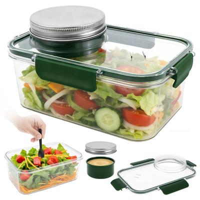 Контейнер для салата в банке Mason Jar, портативный контейнер для фруктового салата, герметичный бенто-бокс для офиса, школы, путешествий, пикника