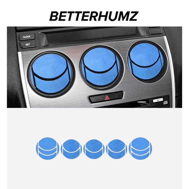 Betterhumz Для Mazda 6 2003-2015 Из Алькантары Накладки на воздуховоды центральной консоли Наклейки Аксессуары для интерьера автомобиля