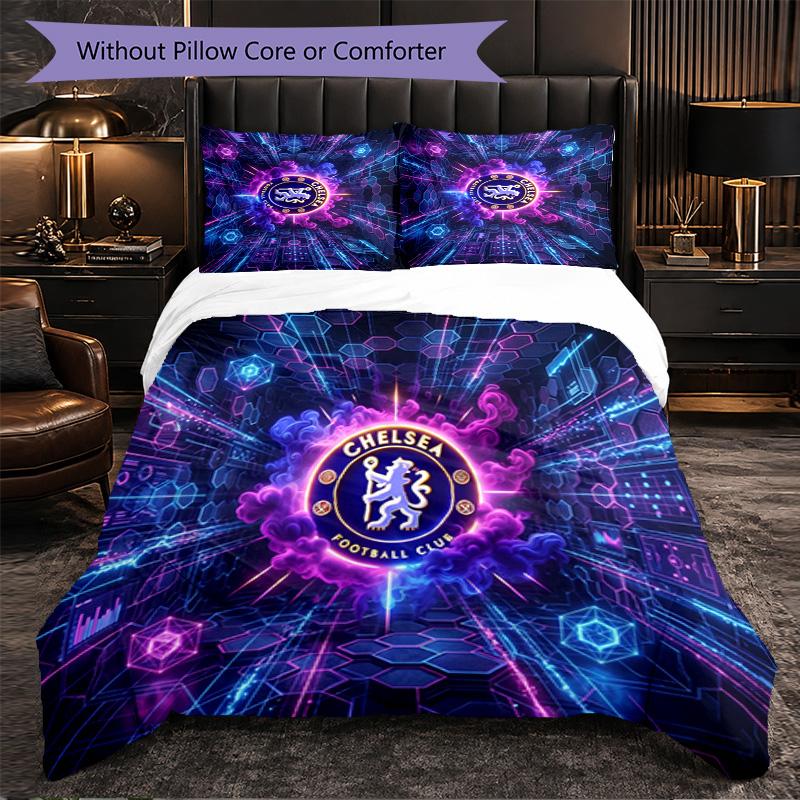 Набор постельного белья Chelsea FC, 3 предмета, мягкая микрофибра, пододеяльник с наволочками для спальни