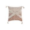 Coussin - Beige Et Orange - 45 X 10 X 45 Cm - Frange - Design Urbain