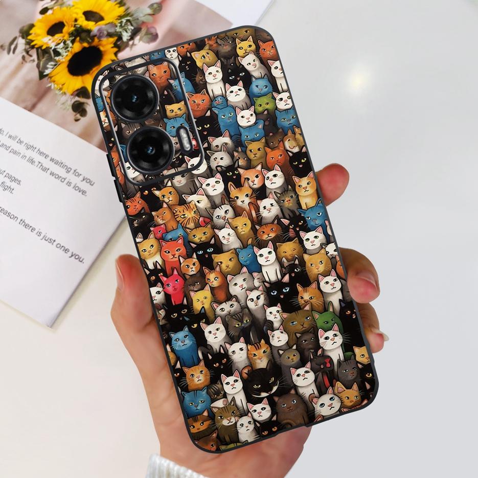 Для Motorola Moto G35 G55 G85 Чехол Милый Расписной Чехол Матовый Чехол для Телефона Для Moto G85 G 35 G55 MotoG35 MotoG55 MotoG85 Мягкие Чехлы