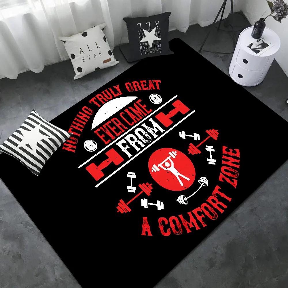 Powerhouse Gym Hallway Carpet Non-Slip Laundry Room Mat Laundry Decor Balcony Child Living Room Toilet Rug