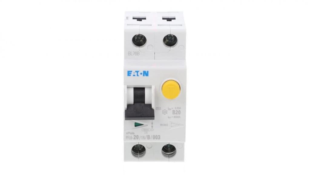 Differential circuit breaker 1P+N 20A 0.03A type AC PFL6-20/1N/B/003 286432