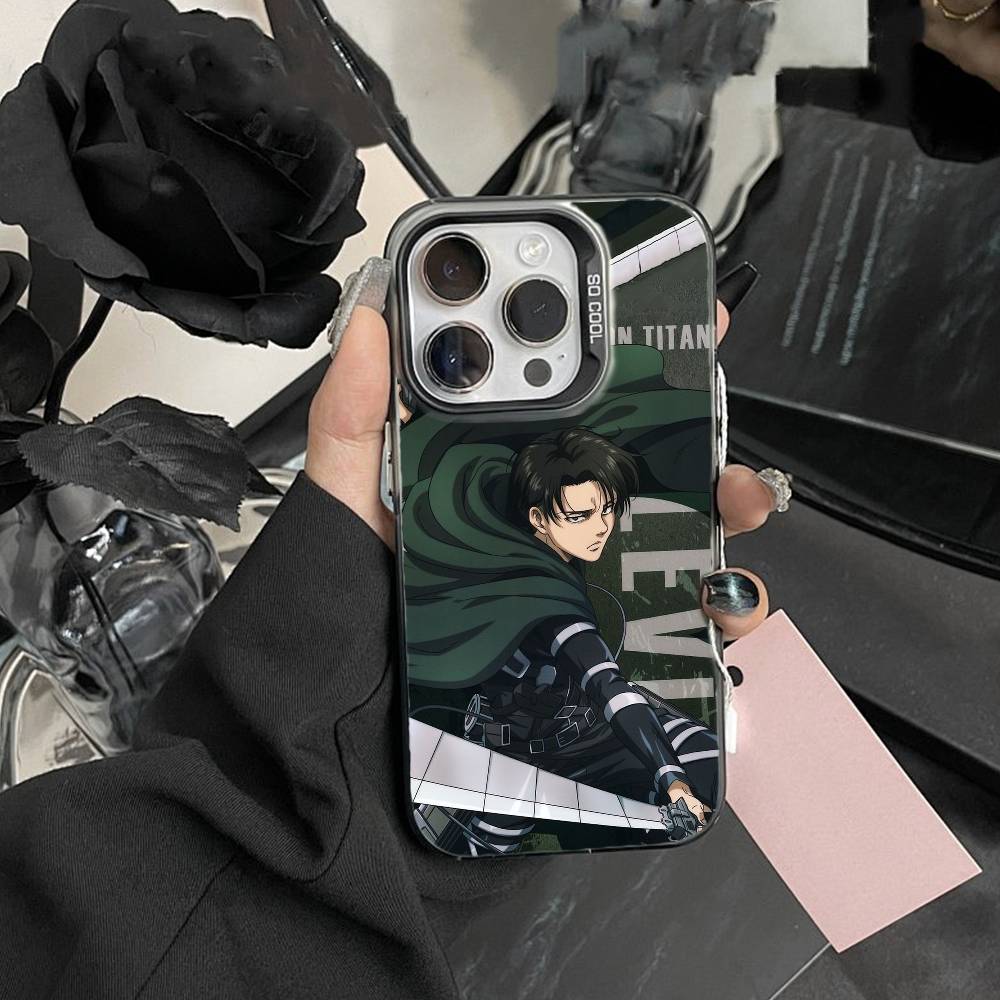 Чехол для телефона Attack On Titan Леви Аккерман Для IPhone 16 17 15 14 12 13 Pro Max Черный Цвет Ударопрочный Чехол