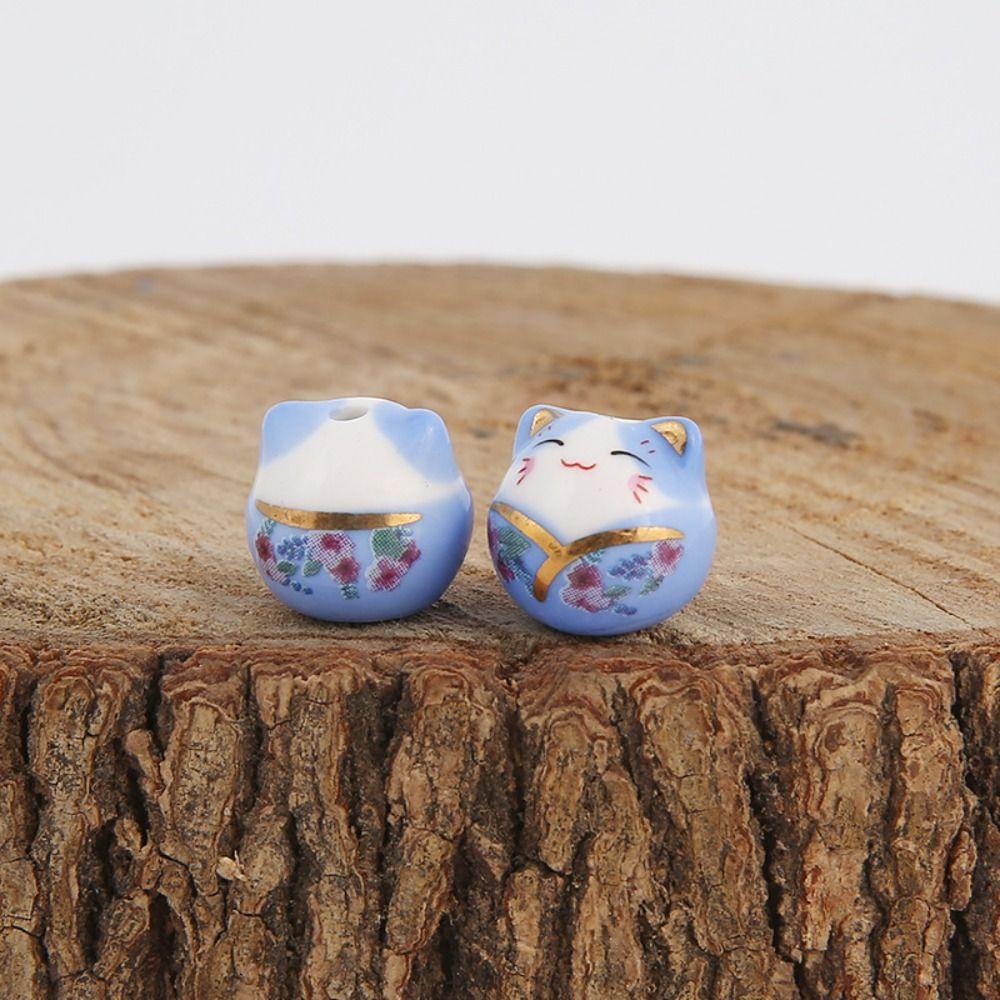 Изготовление браслета Бусины Плутос Кот Кот Удачи Разделительные бусины Манеки-неко Бусины DIY Ювелирные изделия
