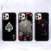 Чехол для телефона с рисунком в виде карт для покера для IPhone 16 Pro Max 15 14 Plus 14 13 12 11 17 PC+TPU Чехлы Задняя крышка