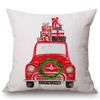 Festive Christmas Xmas Linen Cushion Cover With Elegant Single Side Printing Design