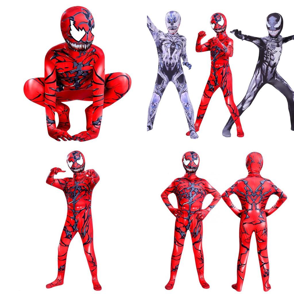 Костюм для косплея Черного Венома для взрослых и детей, костюм на Хэллоуин для фанатов Человека-паука