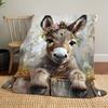 Fun Donkey Blanket Cute Animal Donkey Print Blanket Suitable For Children Adult Soft Comfortable Plush Flannel Blanket