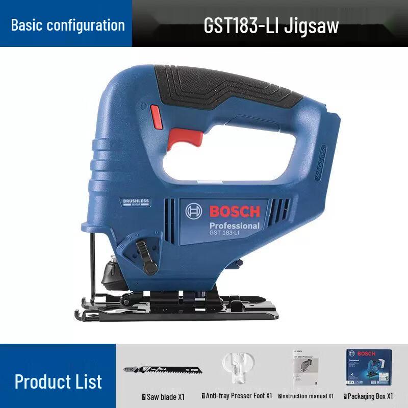 Bosch GST183-Li Cordless Brushless Jigsaw CN plug (adapter included)