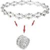 Fashion 2-in-1 Magic Expandable Ring Diamond inlay Adjustable Swirl Bracelet Deformable Magic Copper Bracelet Telescopic Ring