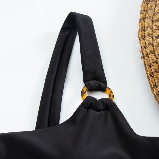 Женский монокини с подкладкой на косточках, однотонный, с квадратным вырезом, слитный купальник для пляжного отдыха