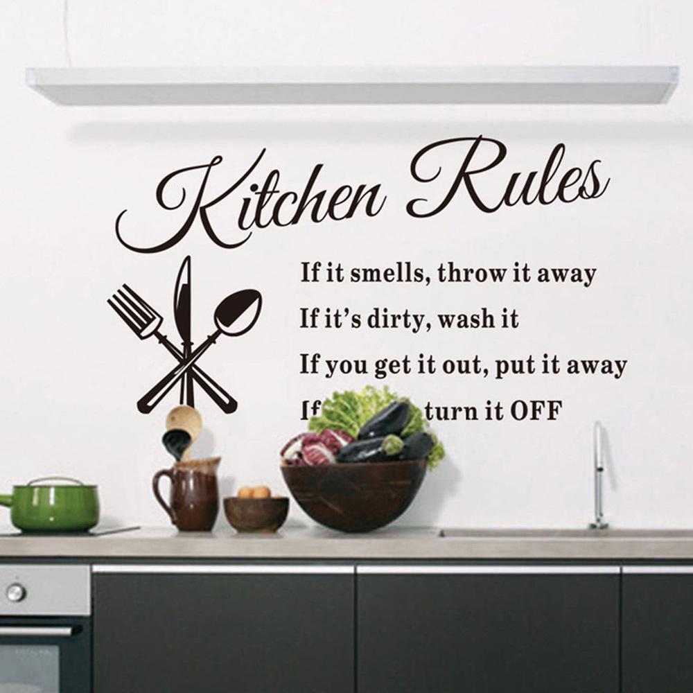 English Slogan Kitchen Dining Room Home Background Wall Beautification and Decoration Wall Stickers