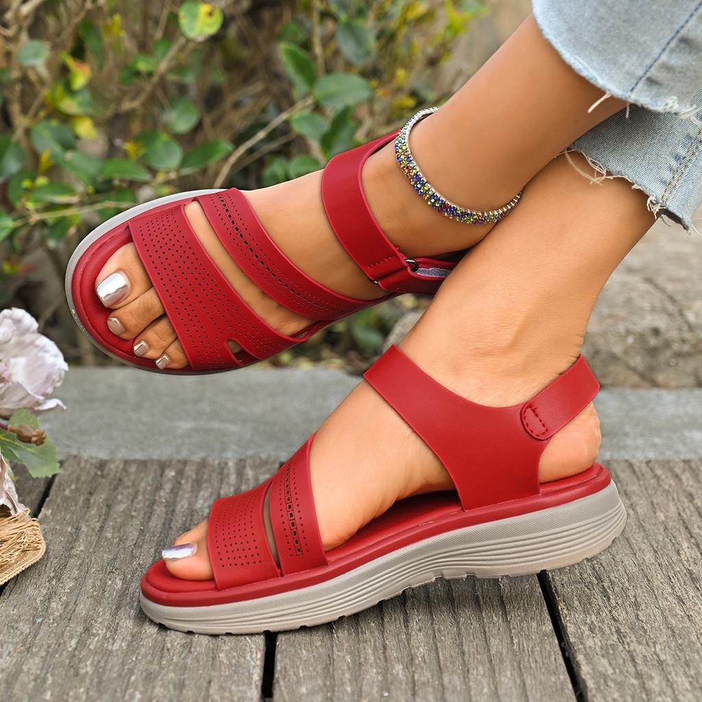 Слипоны повседневные пляжные туфли летние модные женские босоножки на танкетке с заклепками «рыбий рот» легкие удобные женские сандалии