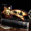 3D деревянная резьба светодиодный ночник резной олень рождественская елка снежинка лампа рождественская настольная статуэтка для домашнего офиса полка декор