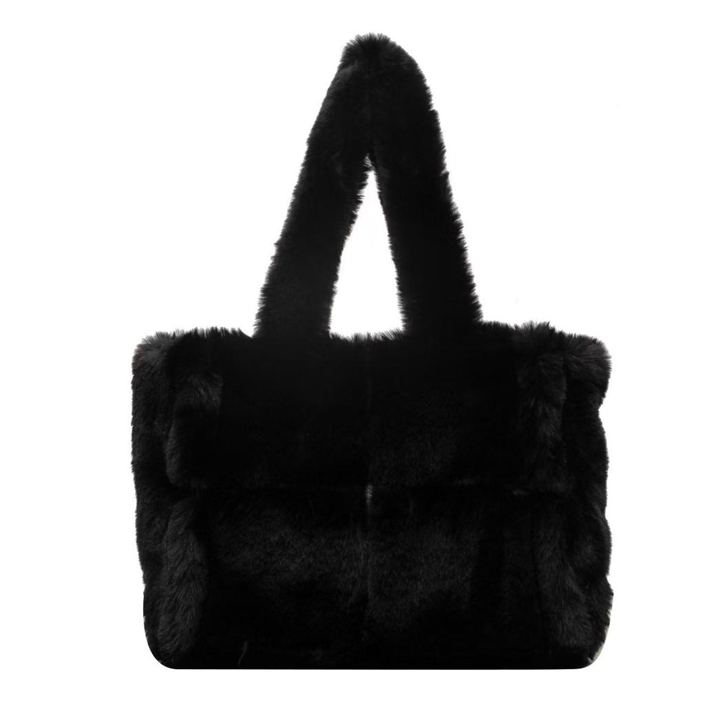 Большая вместимость Niche Plush Tote Bag Модная женская сумка Trend Portable Shoulder