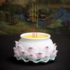 1PCS Ceramic Lotus Incense Burner Buddha Worship Home Indoor Buddha Furniture Decoration Feng Shui Ornament