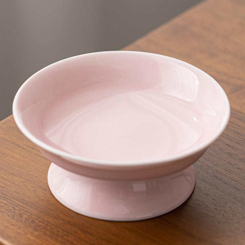 Китайские керамические фруктовые тарелки Ретро Тарелка для десертов и закусок на высокой ножке Подносы для дим-самов Фарфоровая посуда Кухонные принадлежности Чайная посуда