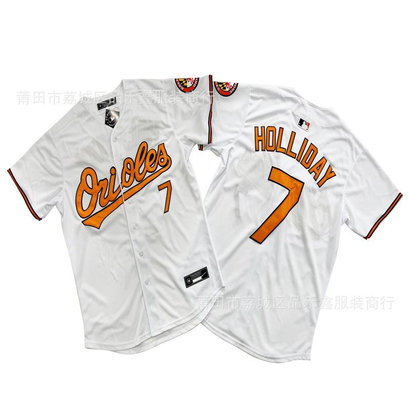 Mens Cotton Basketball Jersey Custom Number 7 Holliday 2 Henderson Baltimore Orioles Style