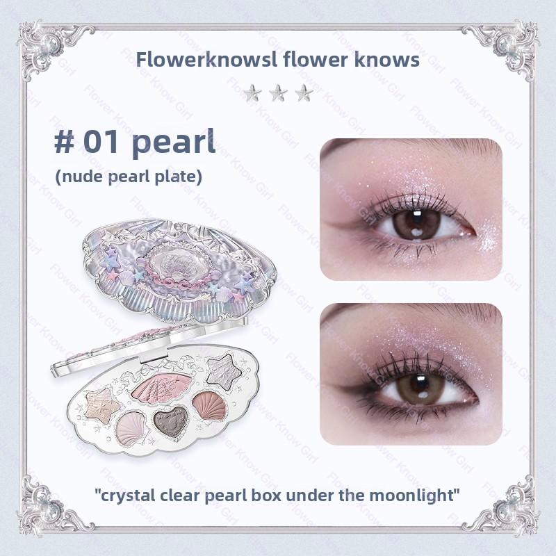 Flower Knows Палитра теней для век Черный Лебедь Балет Матовая Мелкий блеск Жемчужный Палитра для лица 6 цветов Блестящие тени для век