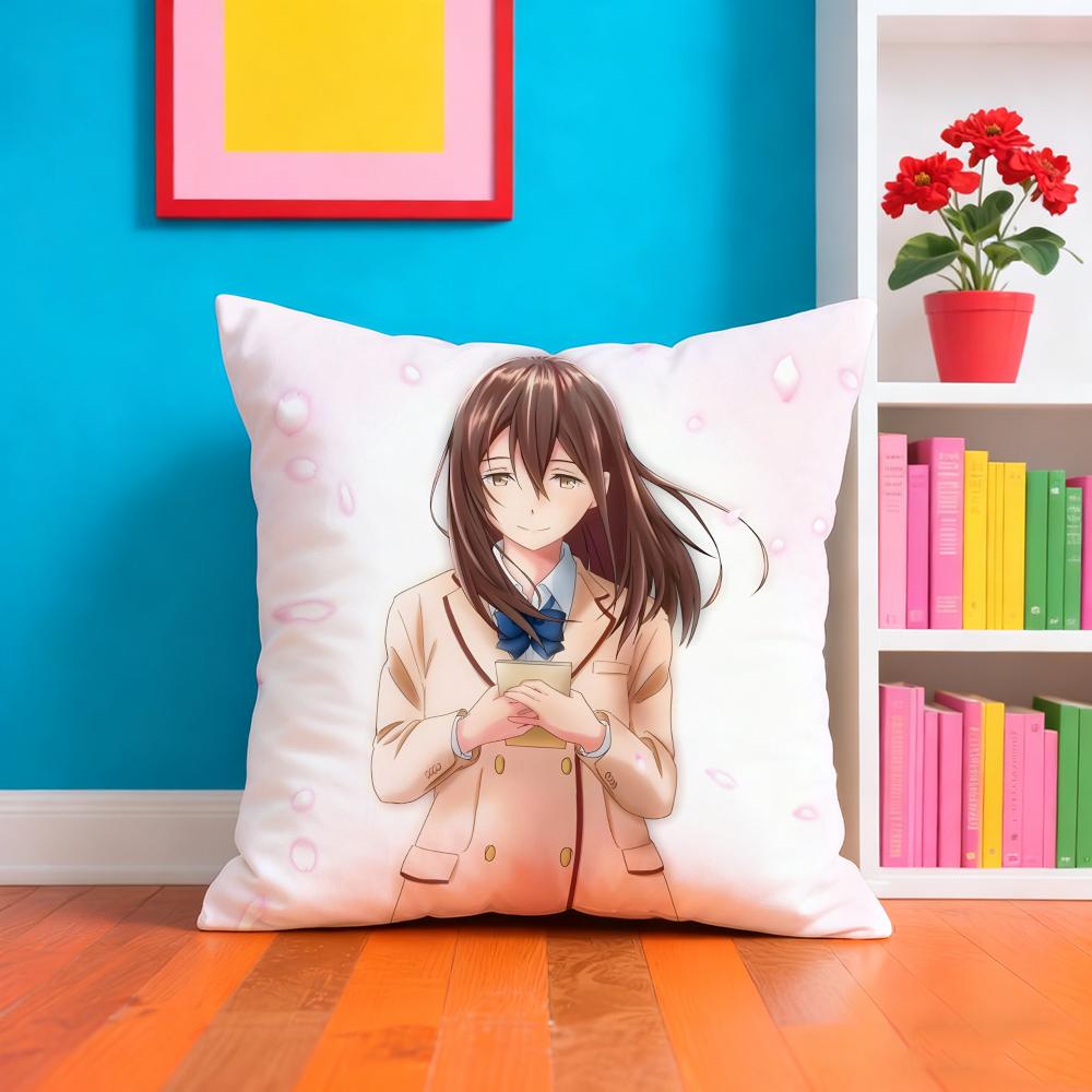 L Want To Eat Your Pancreas Cushion Cover Pillow Case Plush Fabric Soft Double Sided Print Home Sofa High Quality Cushion