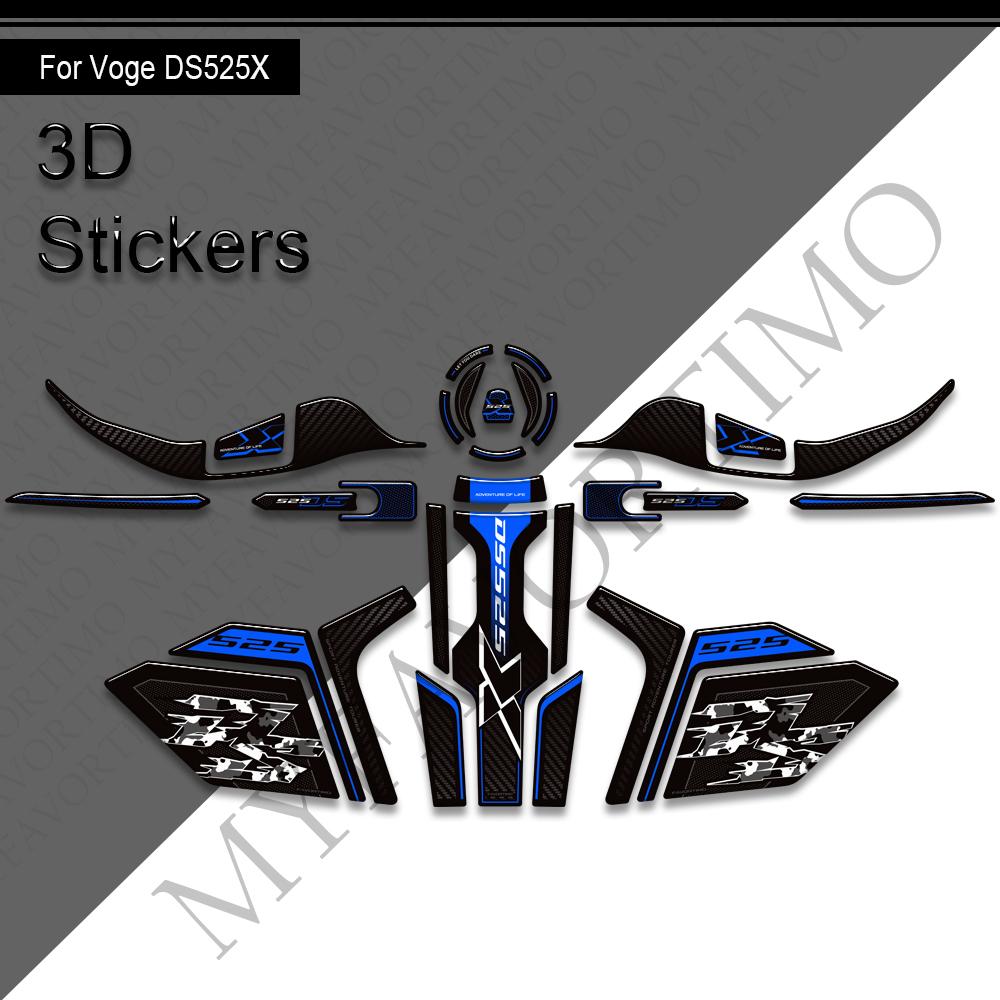 For VOGE 525 DSX DS525X DS525 X DS 525X Adventure Tank Pad Gas Fuel Oil Protector Stickers Decals Fairing Fender Handguard