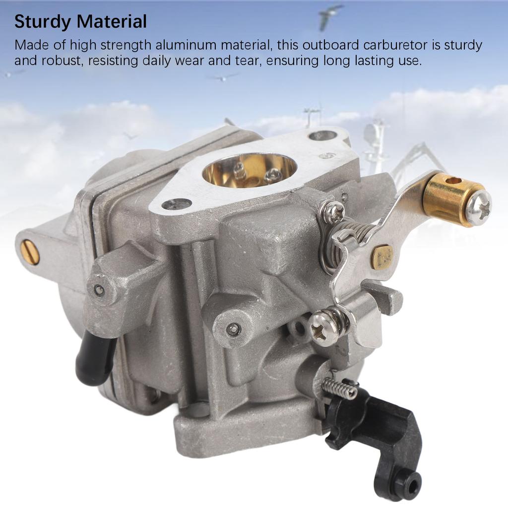 Outboard Engine Carburetor 6BX-14301-00 Aluminum Enhanced Fuel Efficiency Replacement for 4 Stroke 5HP 6HP 8HP Outboard