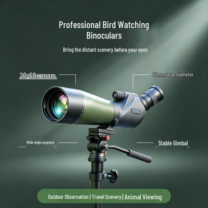 KUN GUANG High-Definition Zoom Spotting Scope with Tripod & Compass