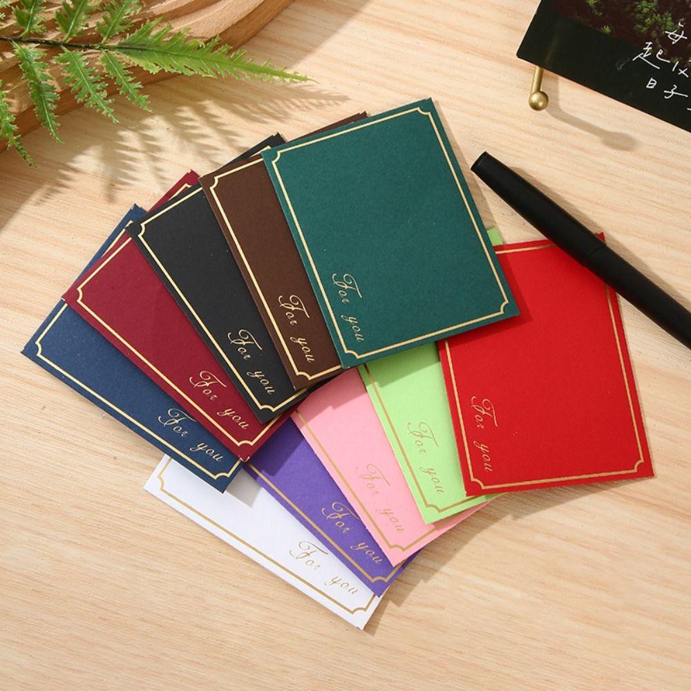 10 шт. Пригласительные открытки с золотым тиснением, конверты с бронзовой печатью, конверты с благословением и благодарностью, праздничные пожелания